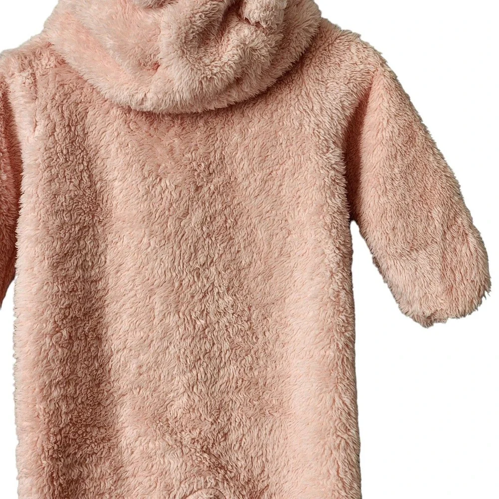 Carter's Baby 9M Clothing Outfit Girls Hooded Sherpa Bunting Pink Bear - Picture 12 of 14